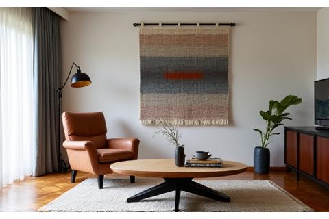 モダンな空間に合う手織りタペストリー